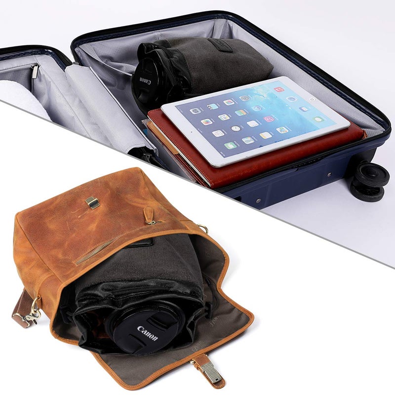 S-ZONE Soft Camera Bag DSLR Insert Handbag Drawstring Lens Case Compatible with Canon Nikon Sony - Image 5
